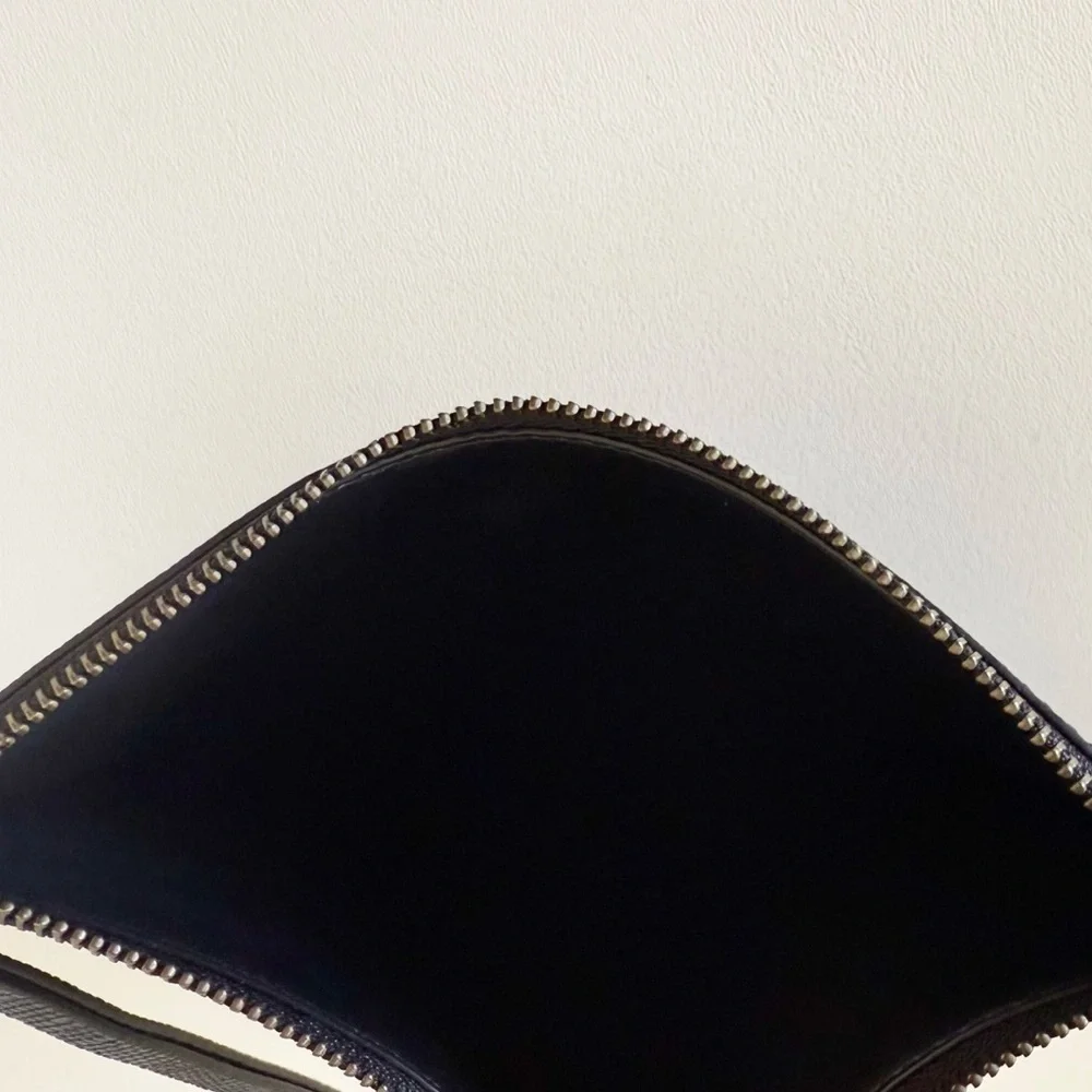 Rebecca Minkoff Wristlet Textured Leather Casual Classic Chic Minimal Black